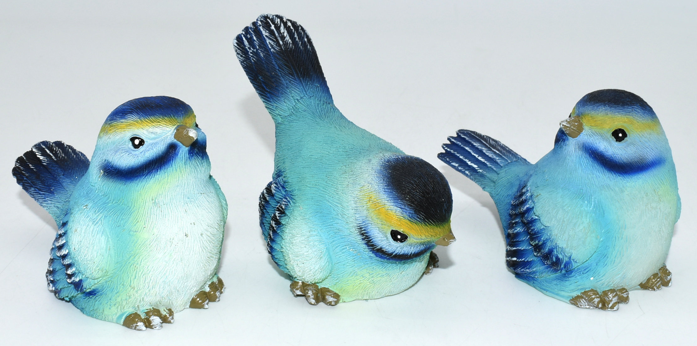 LED BIRDS LIGHT UP S/3 PASTEL SPRING,  BROWN BOXED