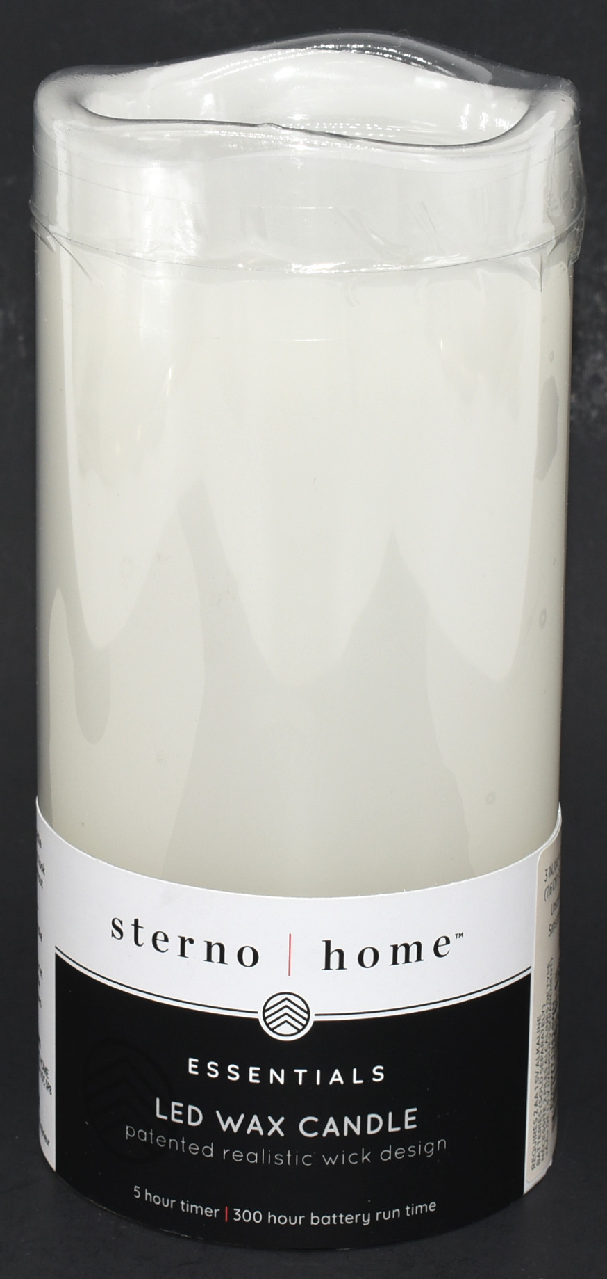 CANDLE, FLAMELESS, 3X6, WHITE,  SMOOTH PILLAR, 5HR TMR, BROWNBOX