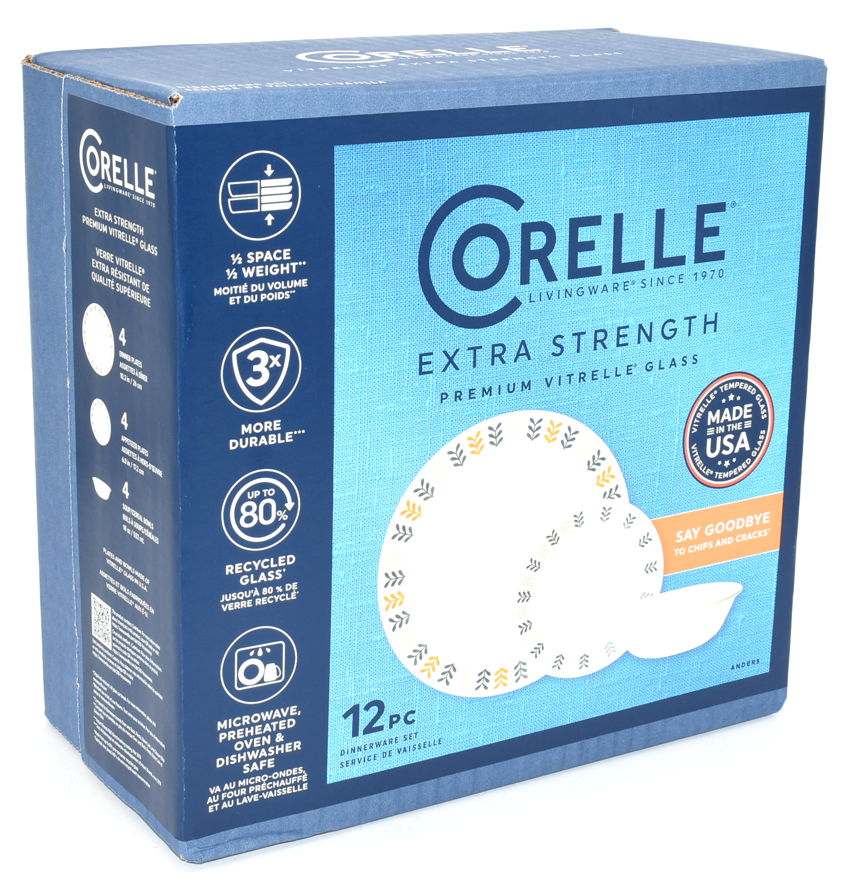 CORELLE 12PC SET ANDERS COLOR RETAIL BOX