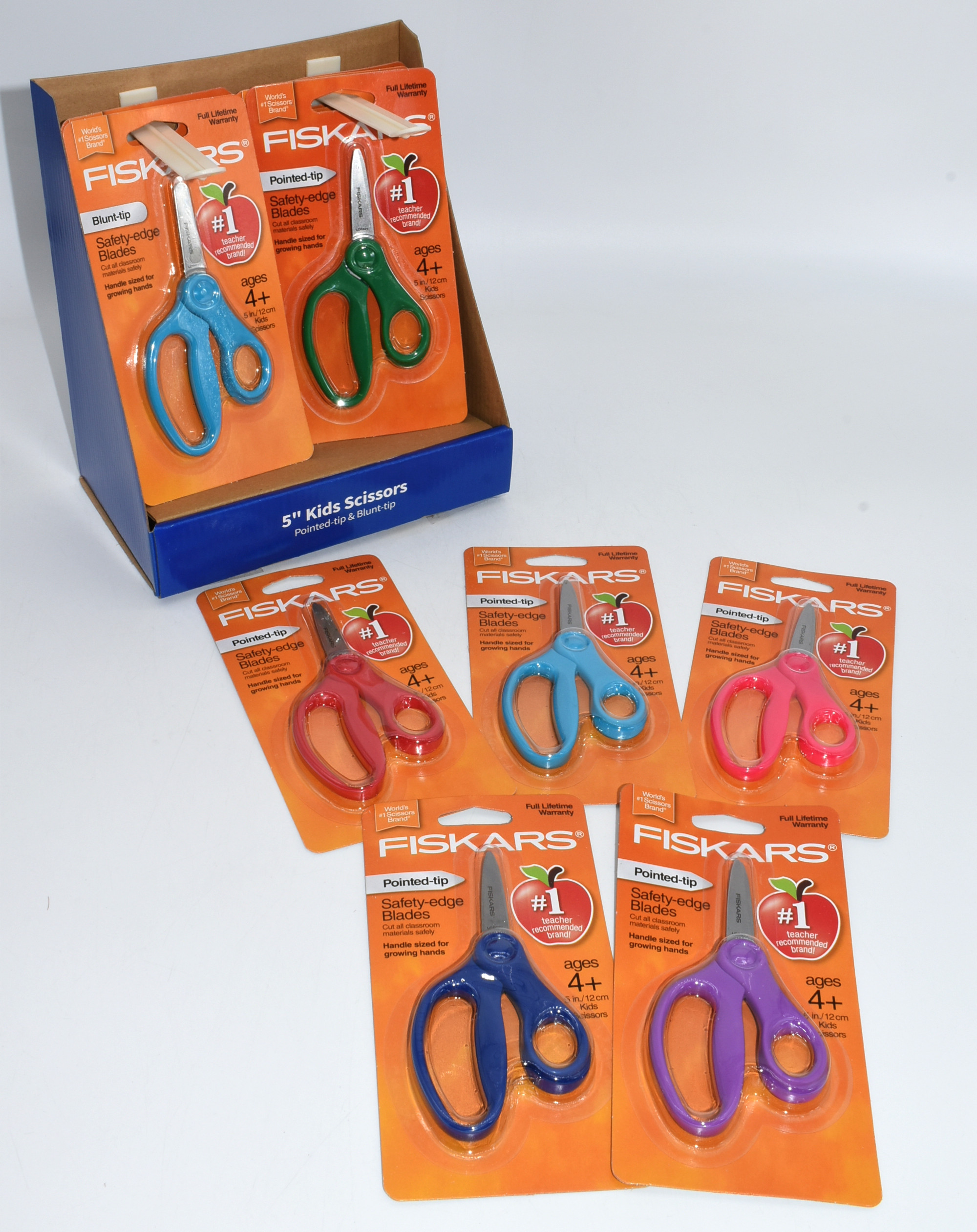 FISKARS, KIDS, 5IN, SCISSORS, ASST COLORS, POINTED AND BLUNT TIP
