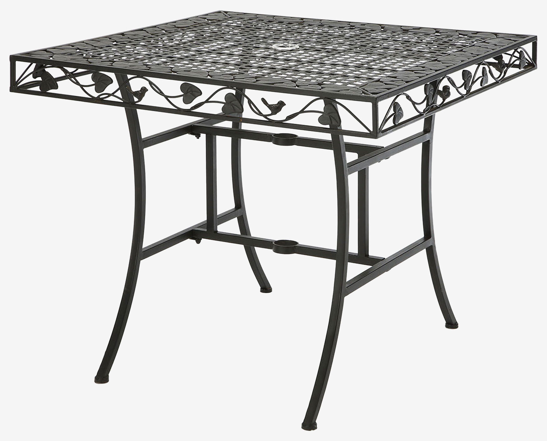 TABLE,  DINING,  OUTDOOR,  RTA 36X36X30,  METAL,  MESA BROWN