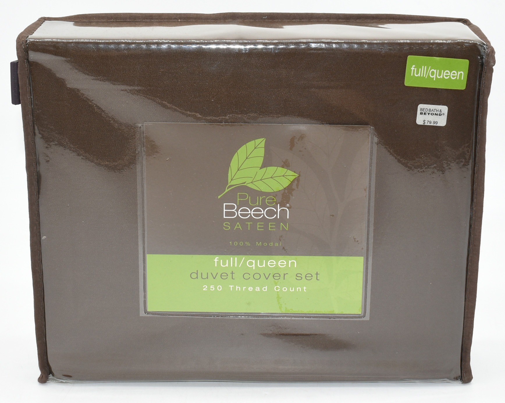 DUVET COVER SET,  3 PC,  1 COVER 2 SHAMS,  F/Q,  SATEEN, CHOCOLATE