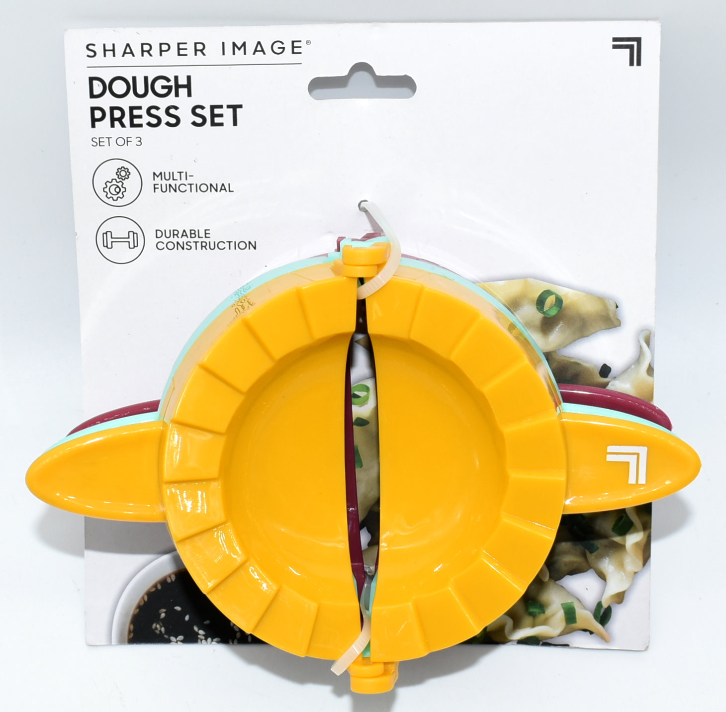 SHARPER IMAGE DOUGH PRESS SET of 3 ON BLISTER CARD