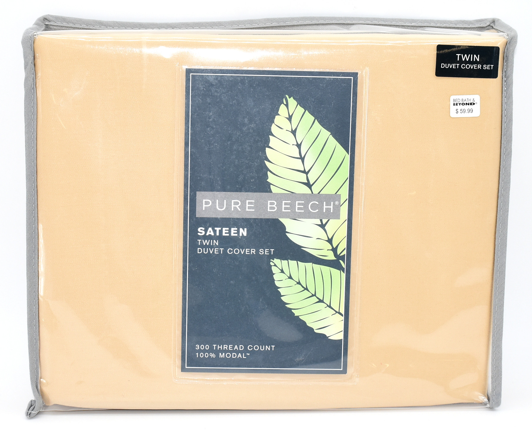DUVET COVER SET,  2 PC,  1 COVER 1 SHAM,  TWIN,  SATEEN,  HONEY