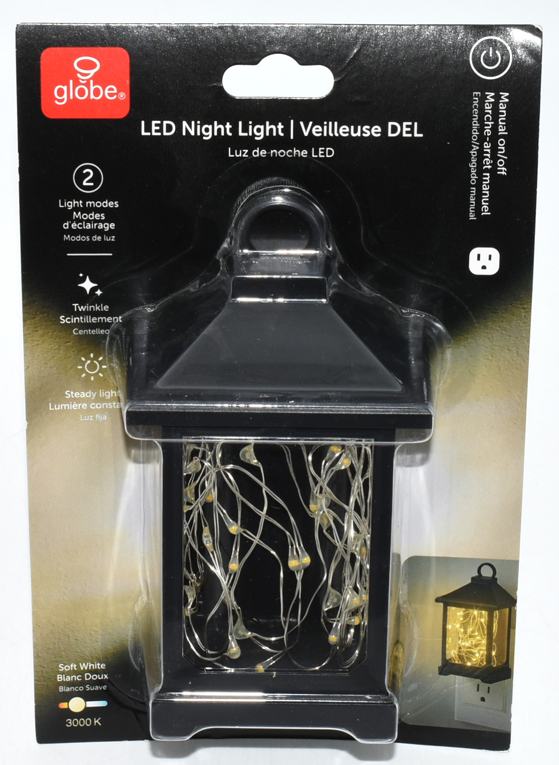 NIGHT LIGHT,  LED,  PDQ,  TWINKLE STRING LIGHTS,  ON/OFF SWITCH