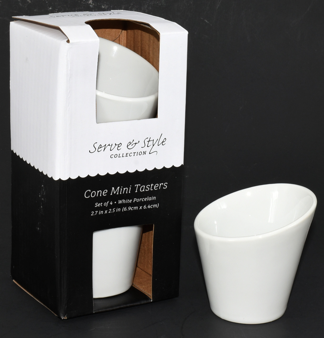 MINI TASTER CONE, 4PC SET, 2.5IN CONE