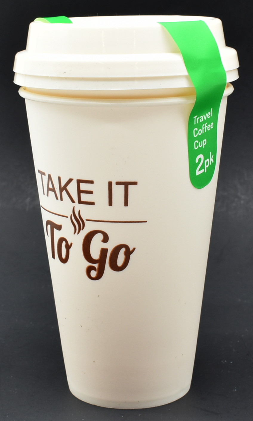 CUP,  COFFEE,  TRAVEL TO GO WITH LID,  2PK.