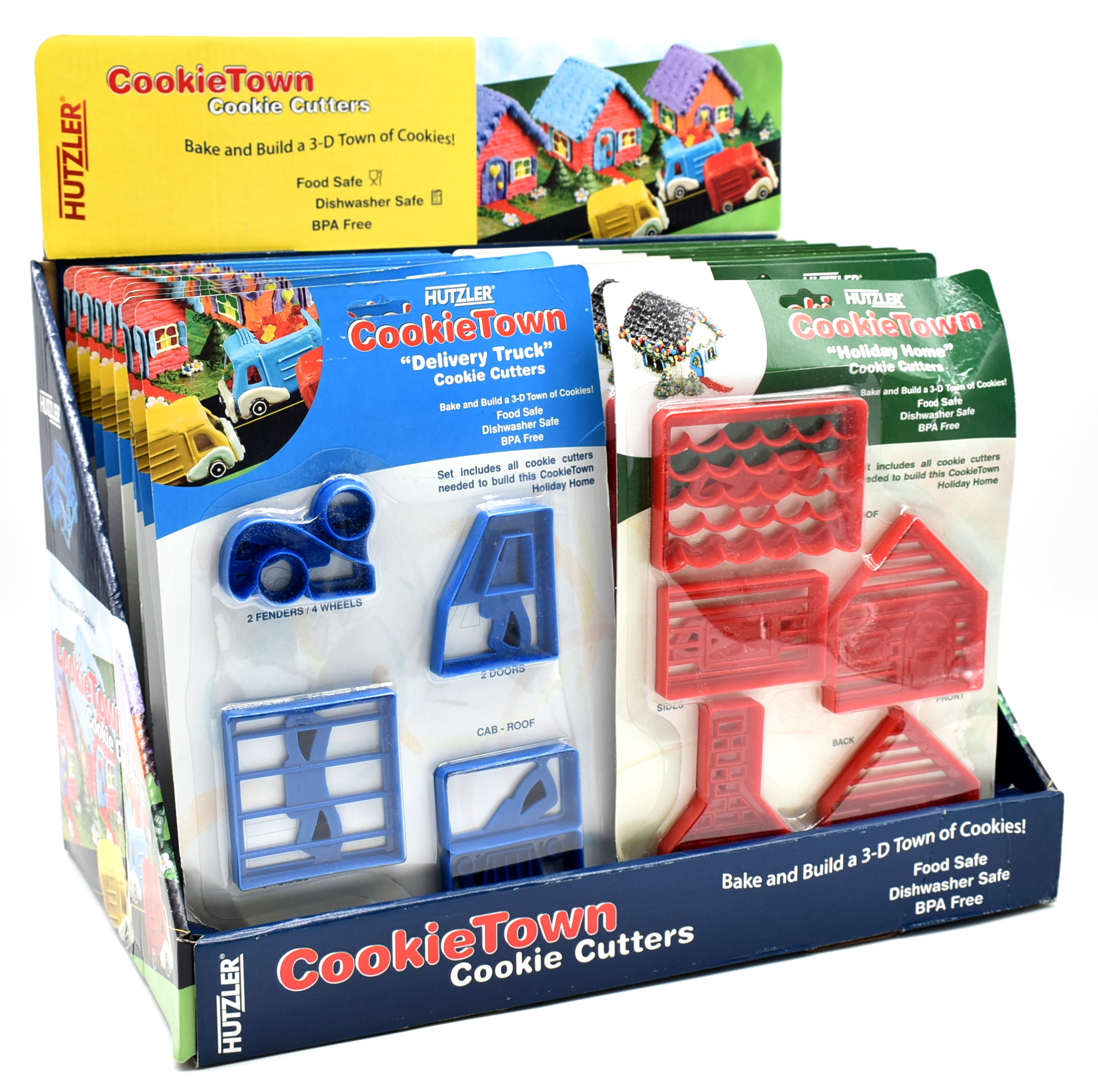 COOKIE CUTTERS, TOWN IN COUNTER DISPLAY,  CARDED,  BLISTERED
