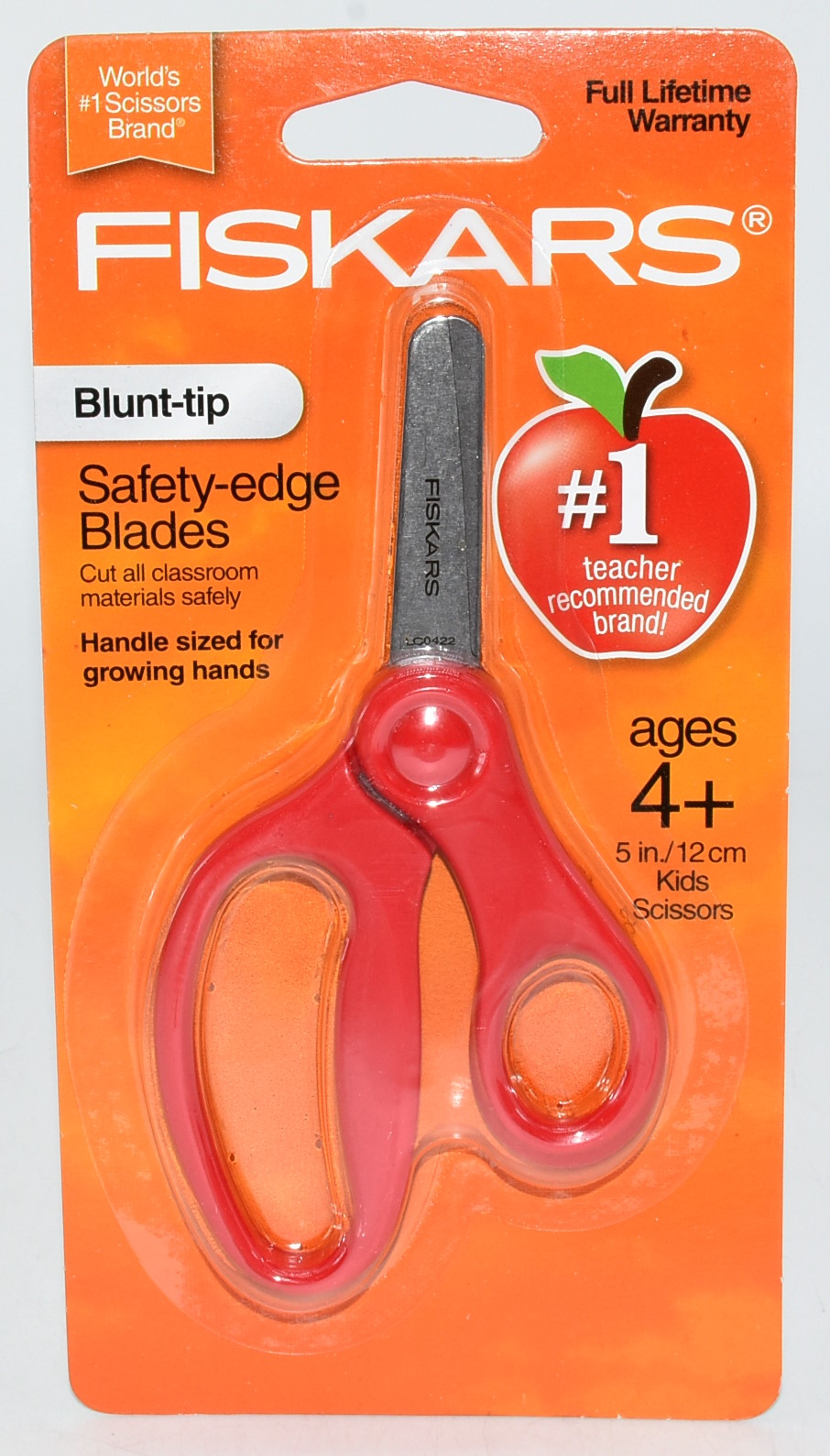 SCISSORS, KIDS, 5IN, RED, BLISTER CARD, RETAIL PKG, NO ONLINE SALE