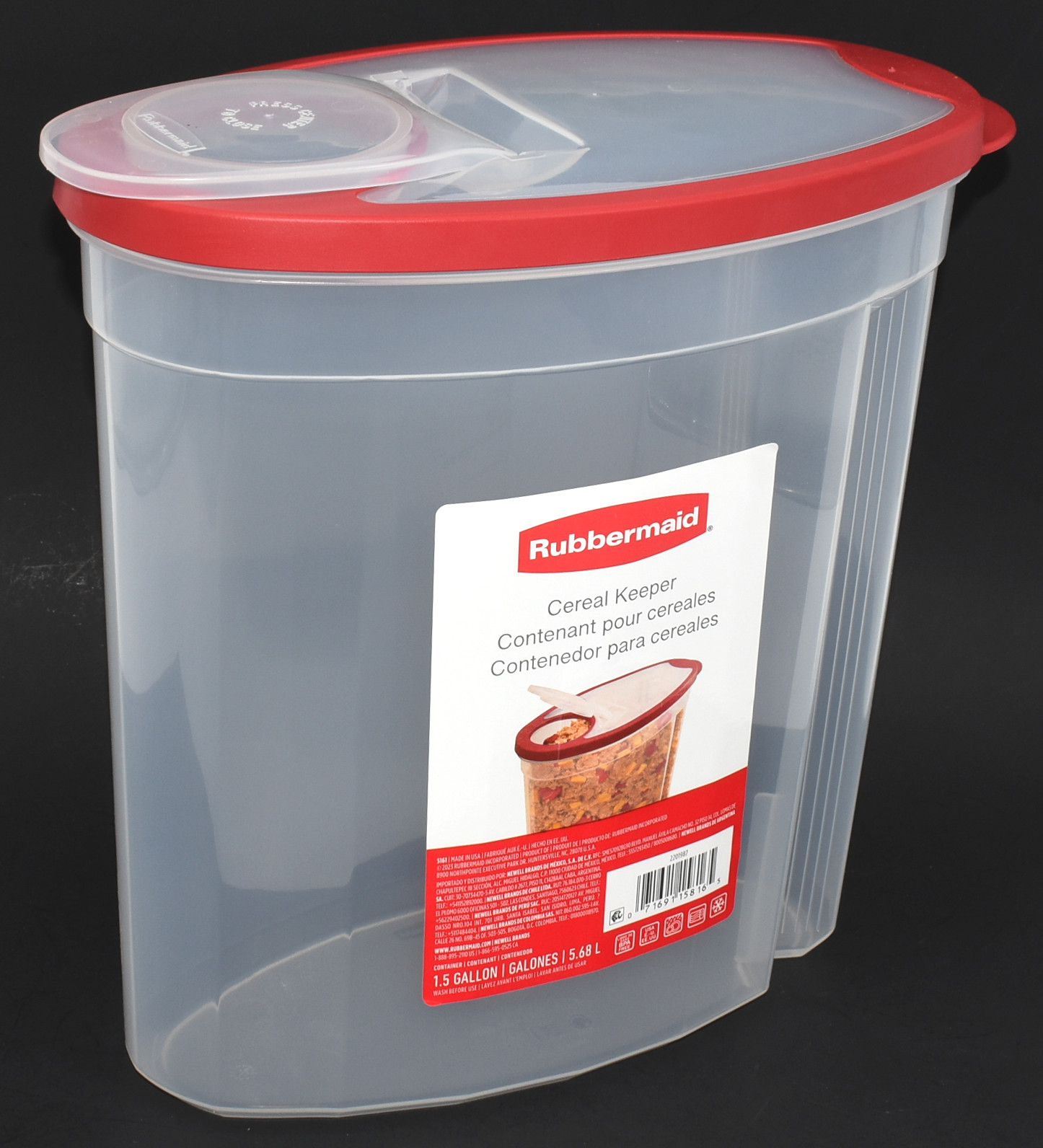 RUBBERMAID CEREAL KEEPER 1.5GAL