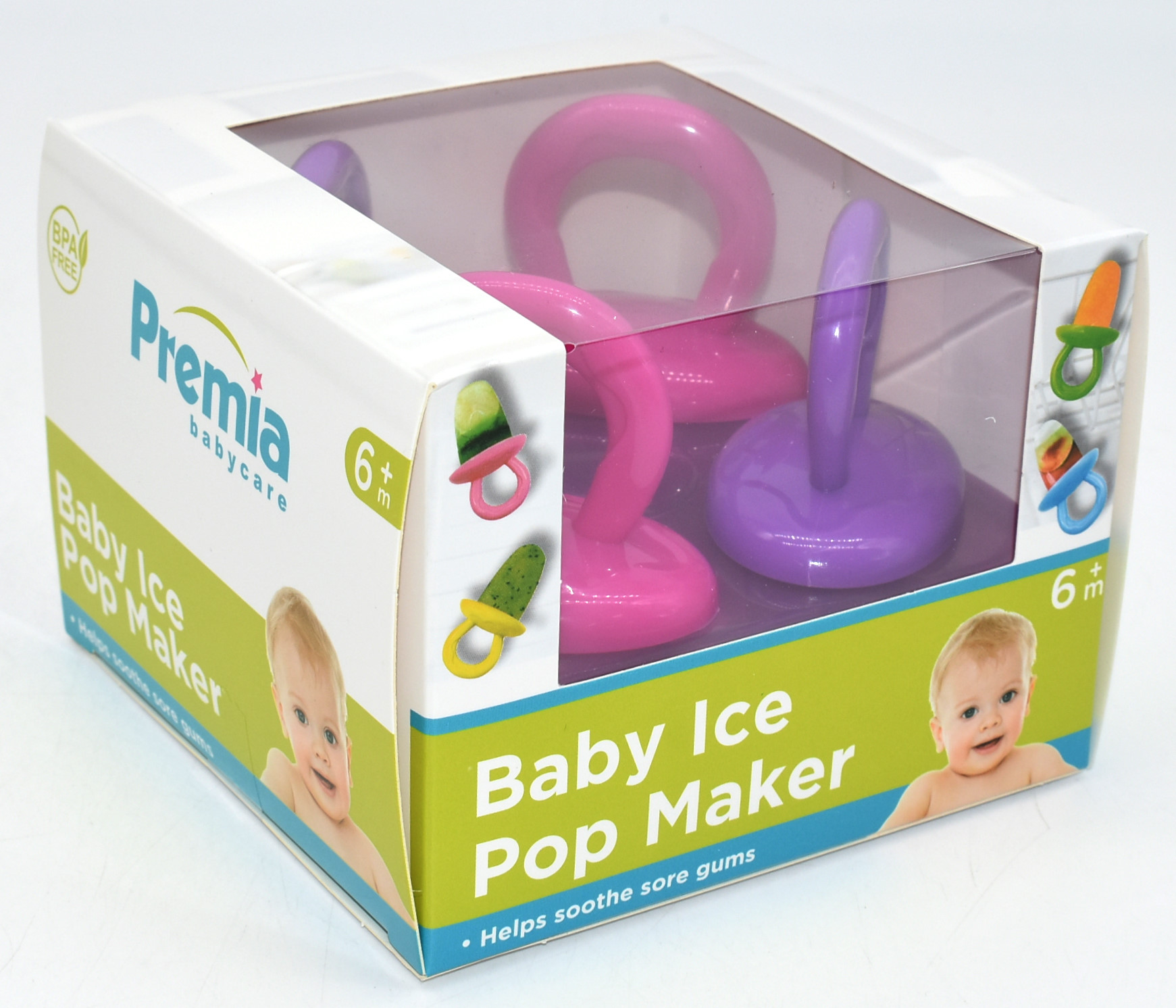 MINI ICE LOLLY MOLDS, 4PK, ASST. COLORS