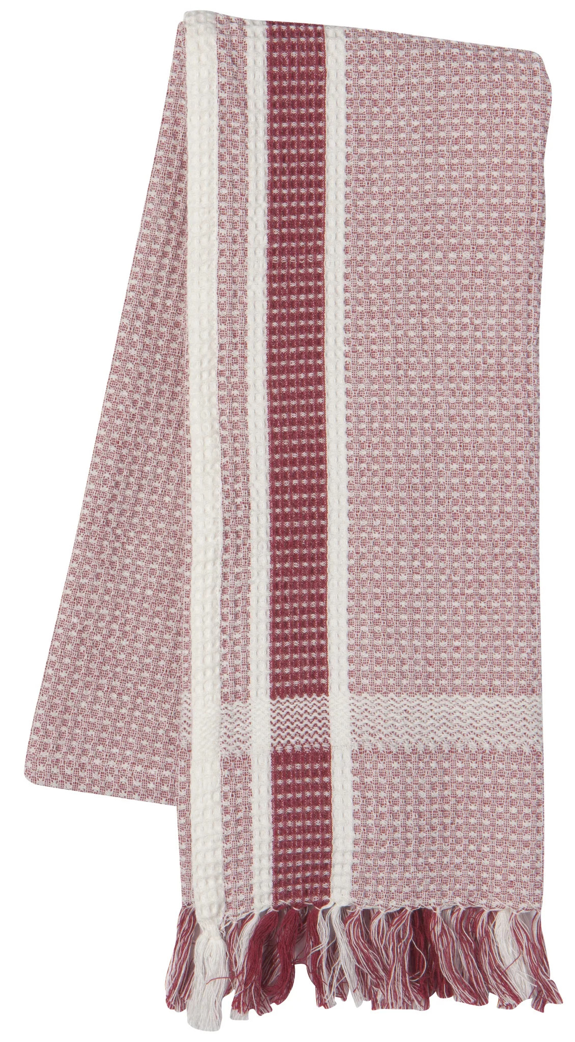 TEA TOWEL,  28X18,  SOFT WAFFLE,  HEIRLOOM,  WINE
