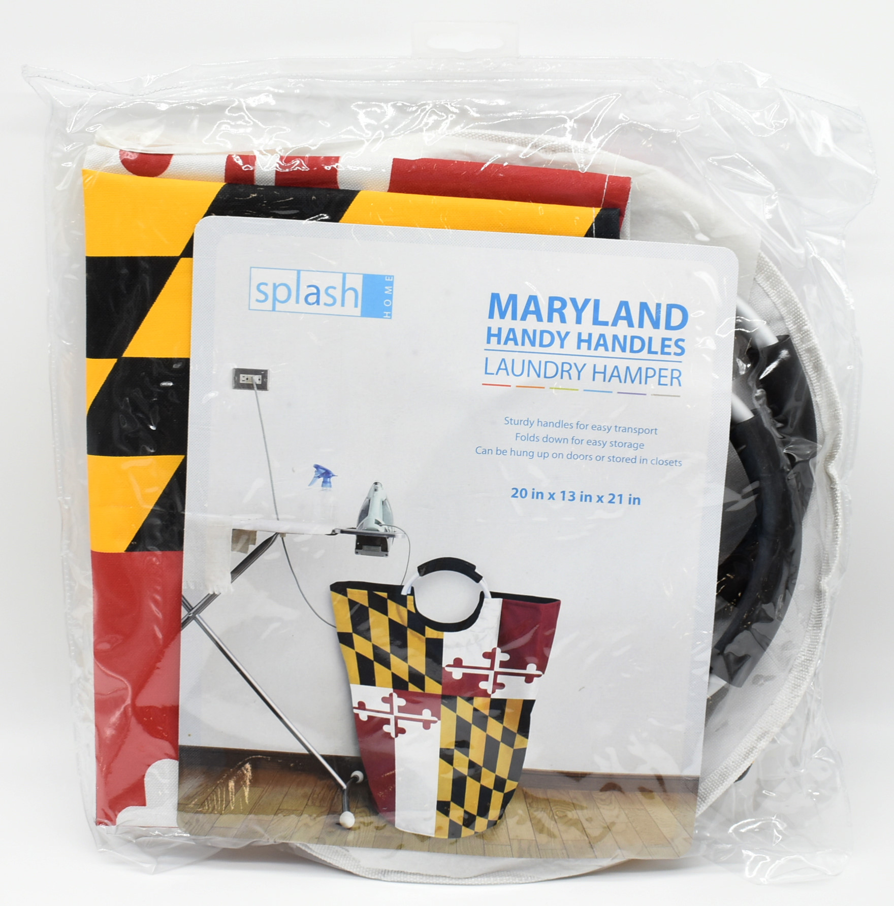 LAUNDRY BAG,  ROUND HANDLES,  RED,  MARYLAND