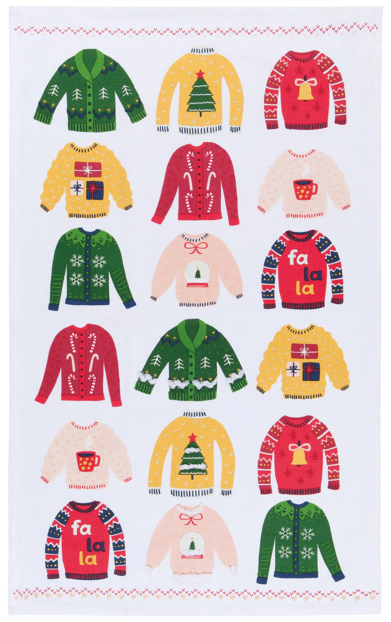 TEA TOWEL,  28X18,  UGLY CHRISTMAS SWEATER