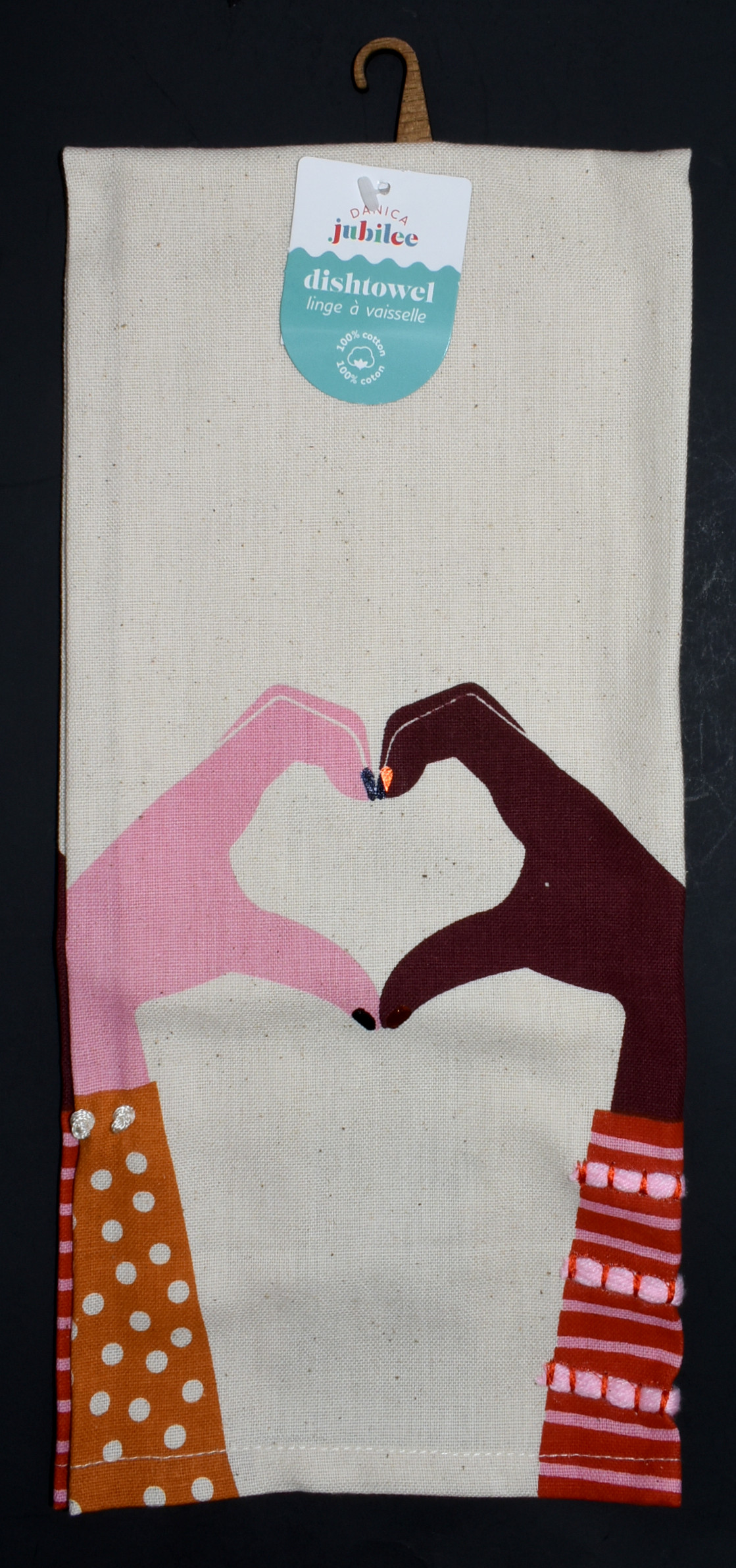 TEA TOWEL,  28X18,  HUMAN KIND,  HANDS
