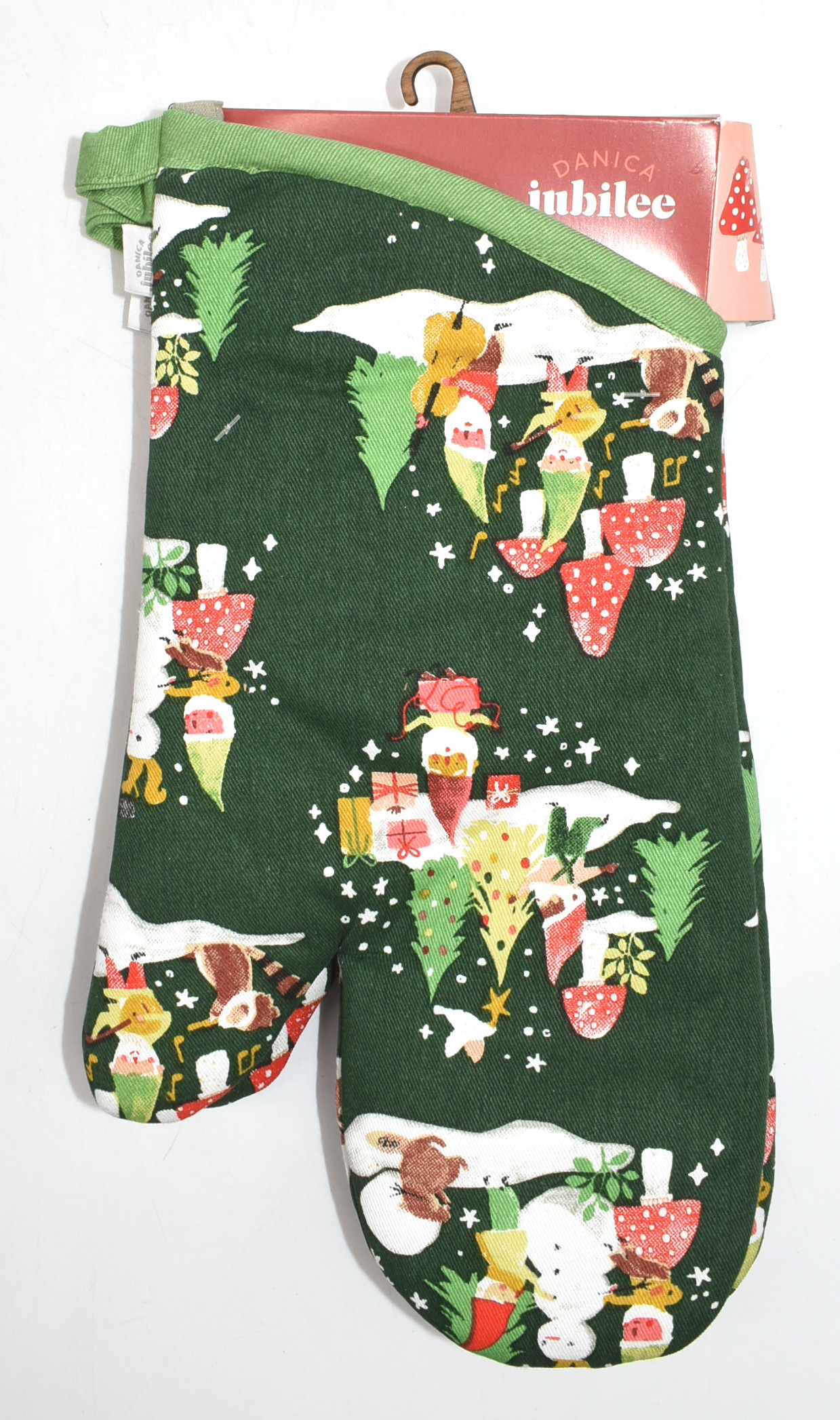 OVEN MITT,  SET OF 2,  GNOME FOR THE HOLIDAYS,  CHRISTMAS