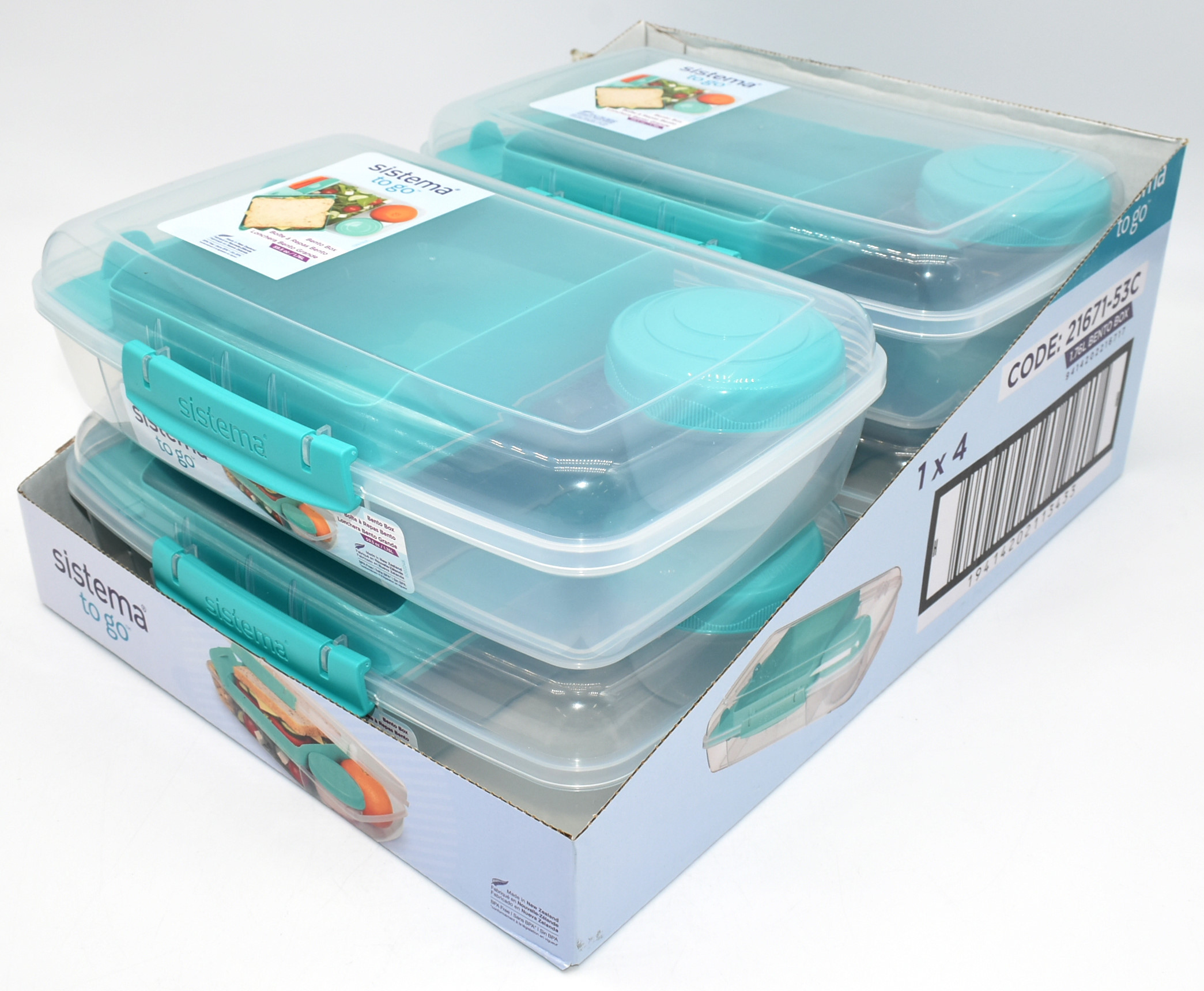 SISTEMA BENTO BOX 7.4CUP LOCKING LID TEAL
