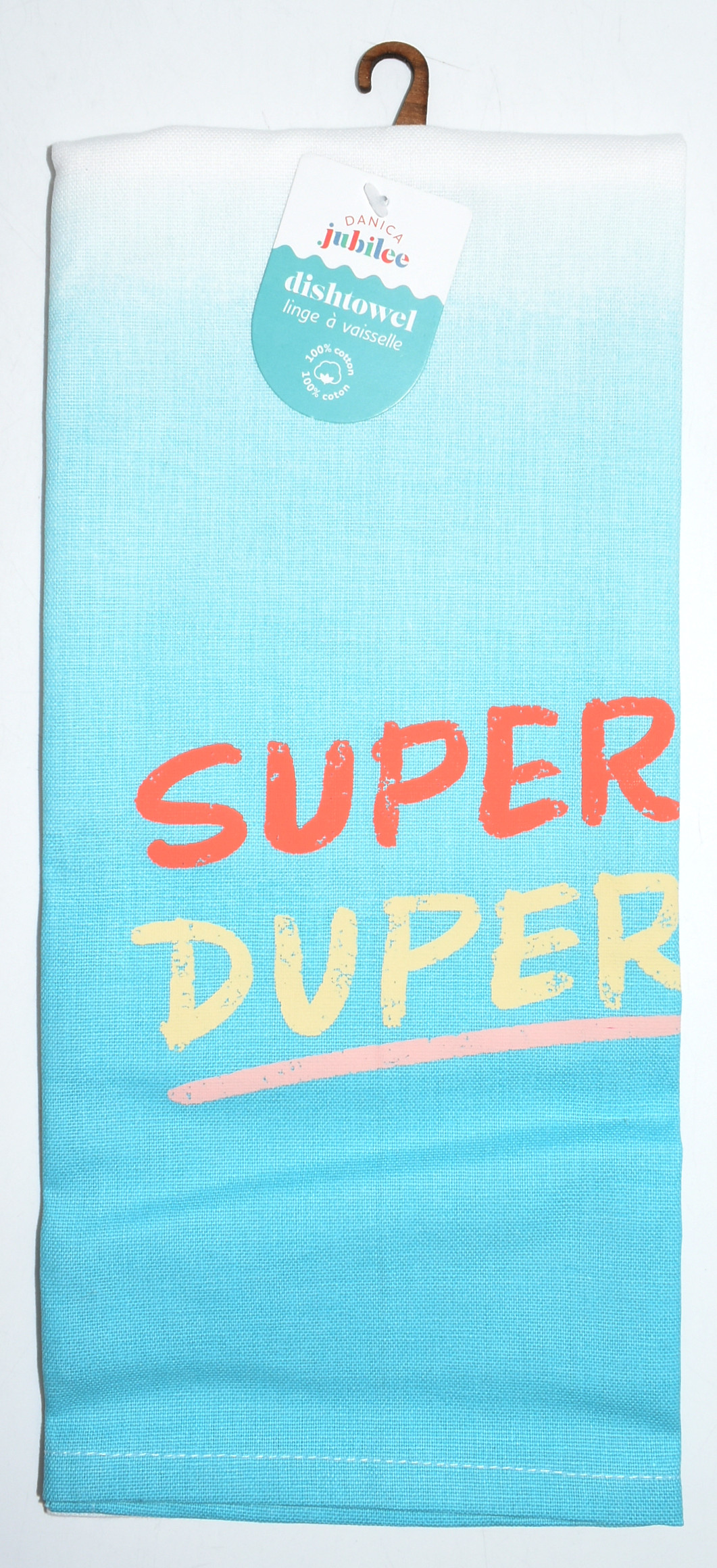 TEA TOWEL,  28X18,  SUPER DUPER,  BLUE