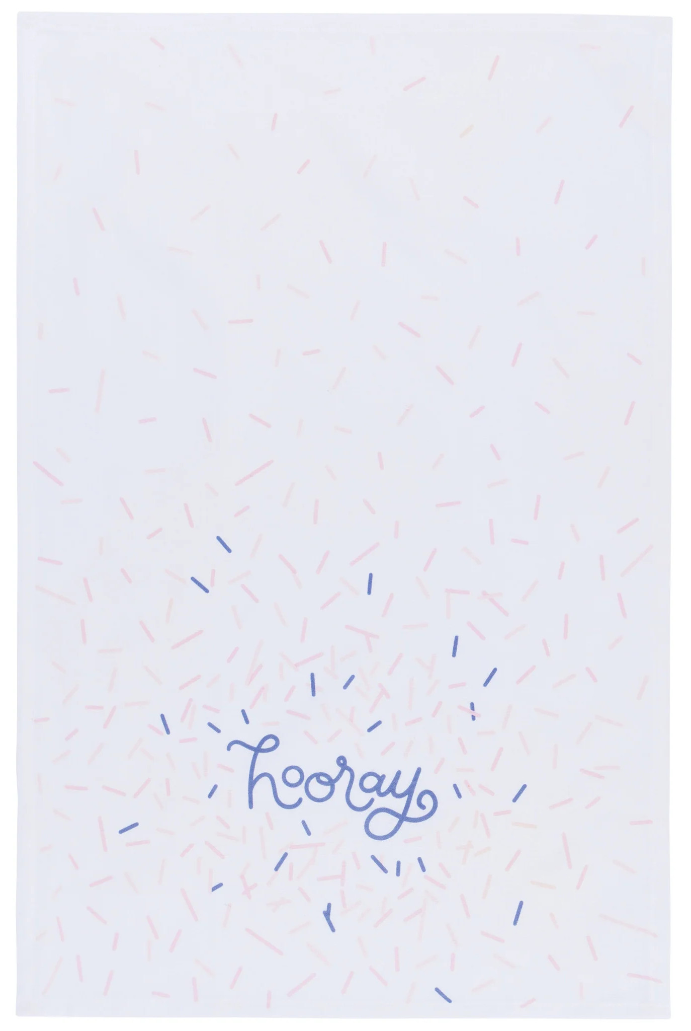 TEA TOWEL,  28X18,  HOORAY,  WHITE