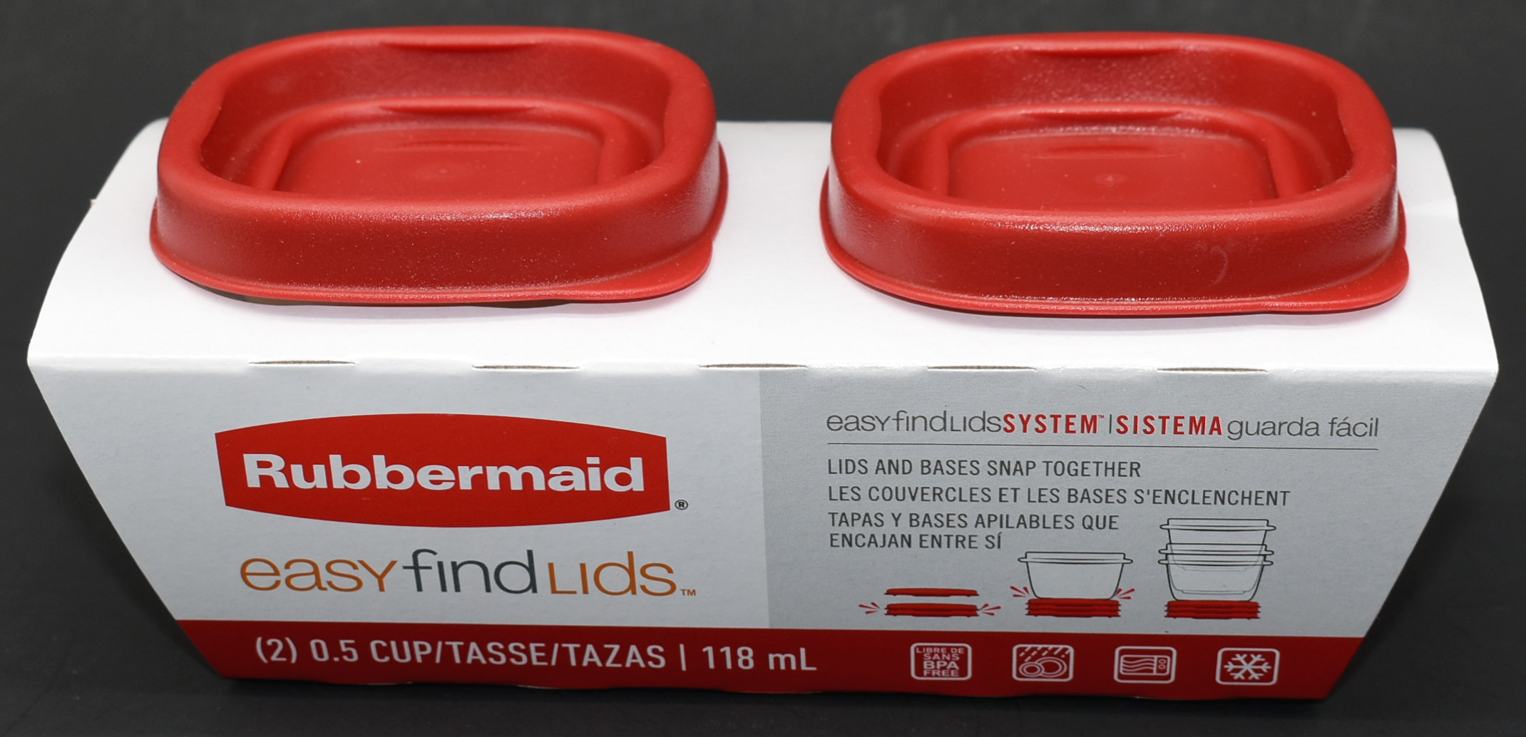 RUBBERMAID 2PACK .5CUP FOOD STORAGE
