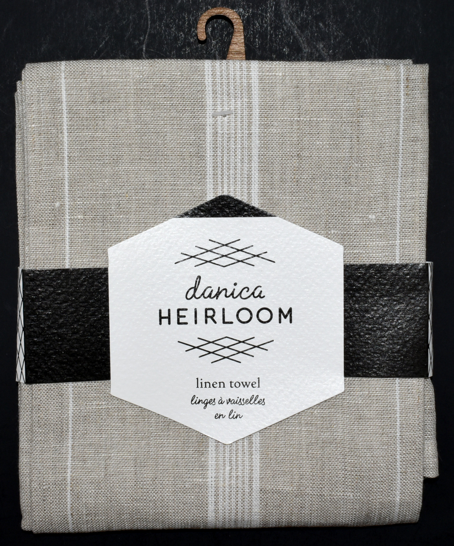TEA TOWEL,  28X18,  MAISON STRIPE,  WHITE