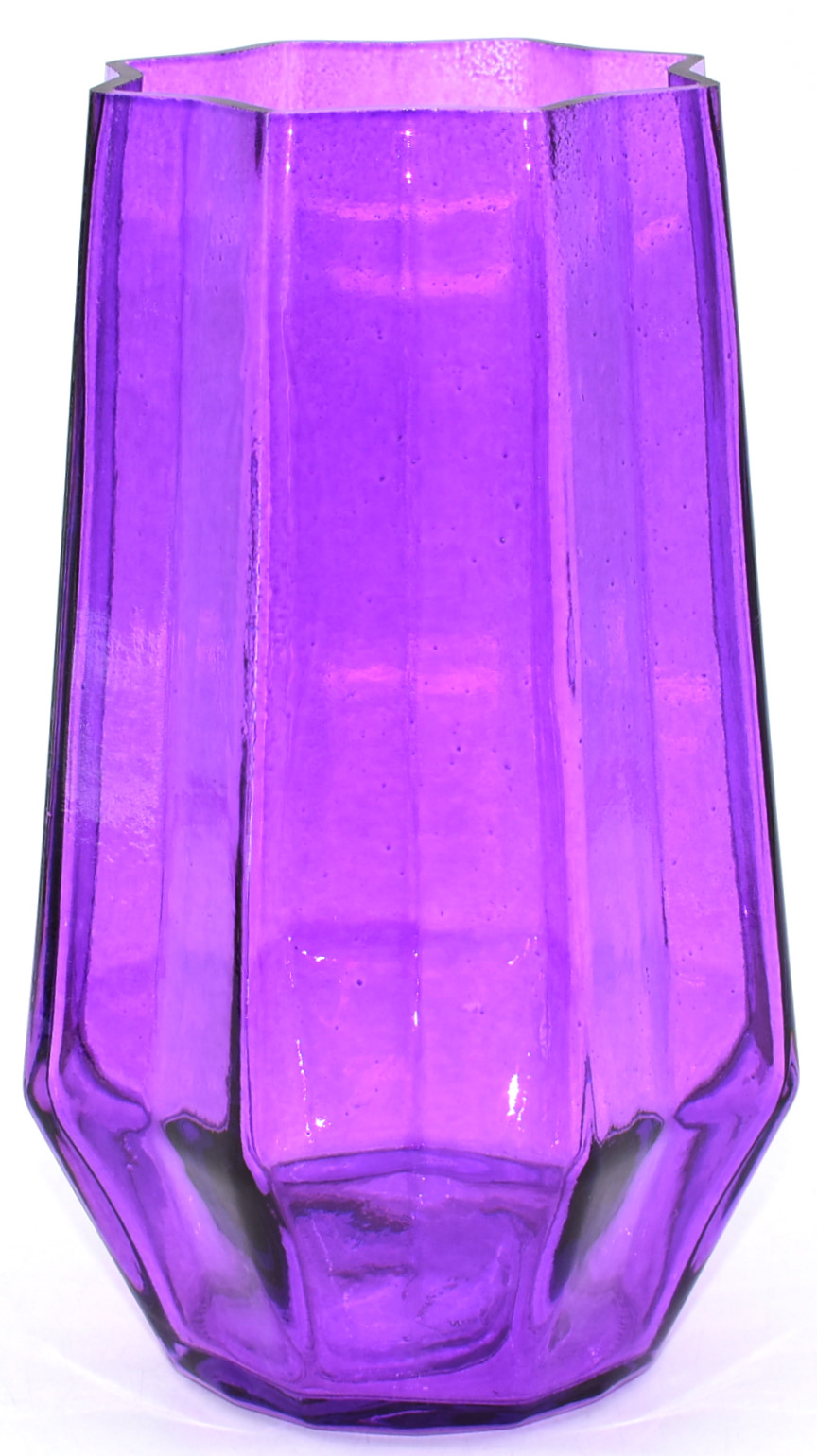 VASE,  4 X 8 IN,  GLASS,  PURPLE