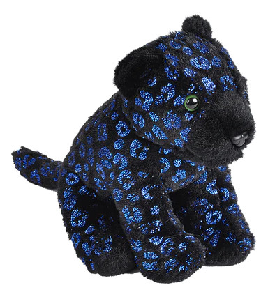 PLUSH,  PANTHER,  BLACK AND BLUE 6INCHES,  FOLKINS