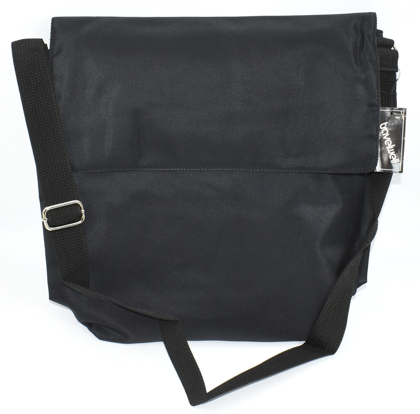 BAG,  TOTE,  MICROFIBER,  BLACK,  SHOULDER STRAP
