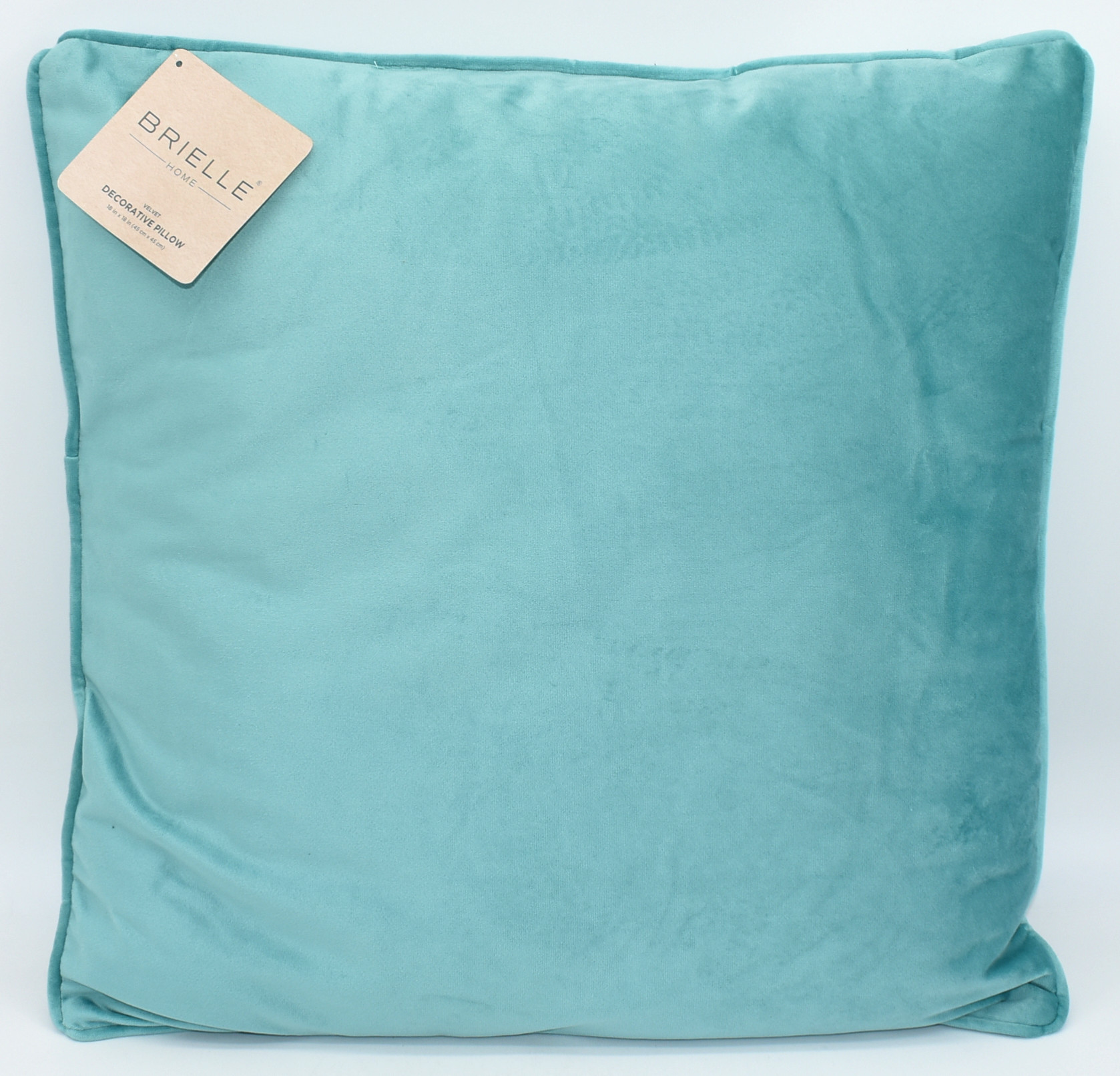 PILLOW,  THROW,  18X18,  VELVET AQUA