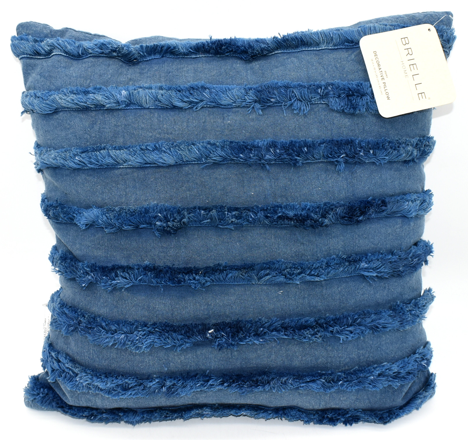 PILLOW,  THROW,  18X18,  REMY DENIM BLUE