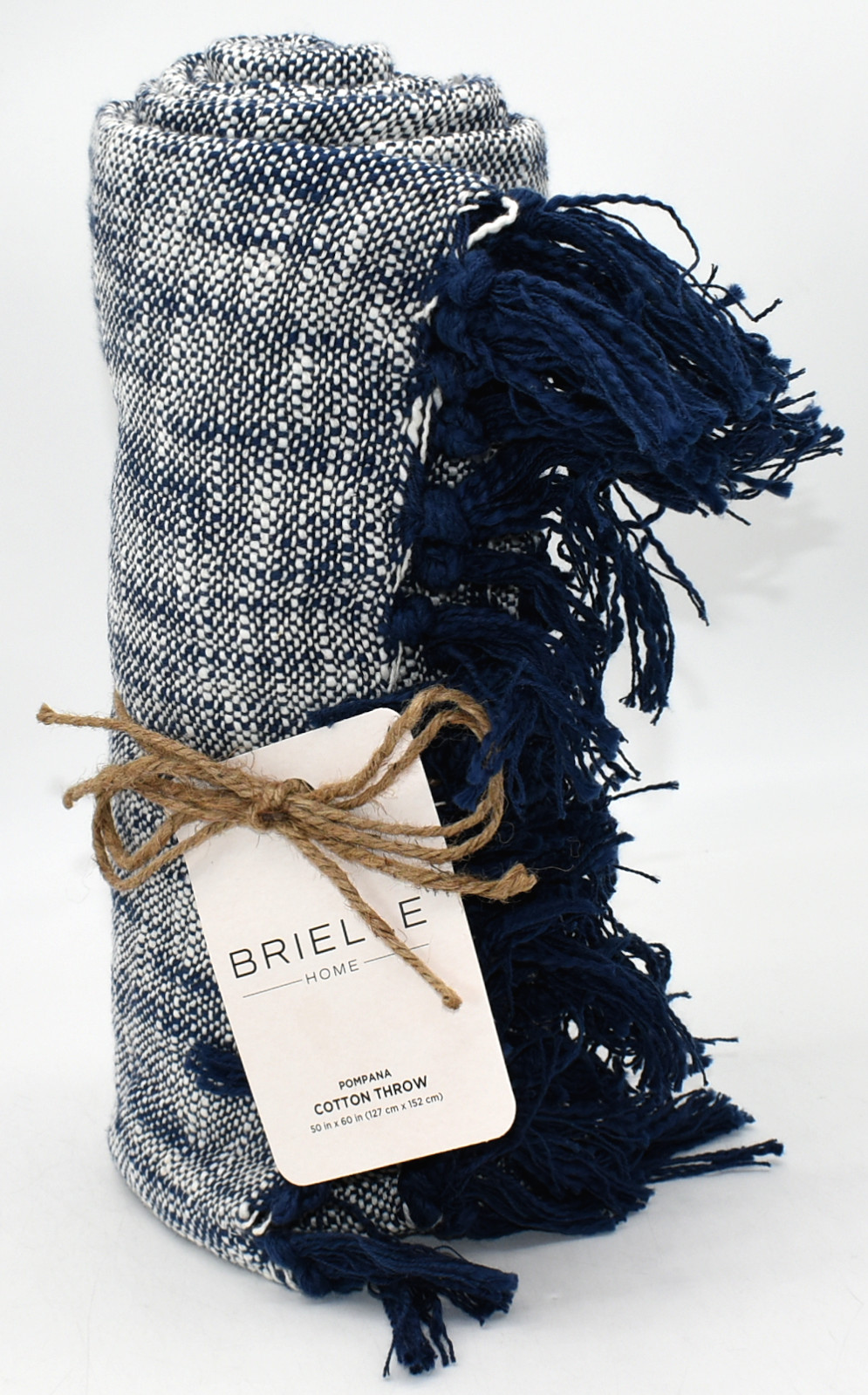 THROW,  50X60,  COTTON,  NAVY POMPANA
