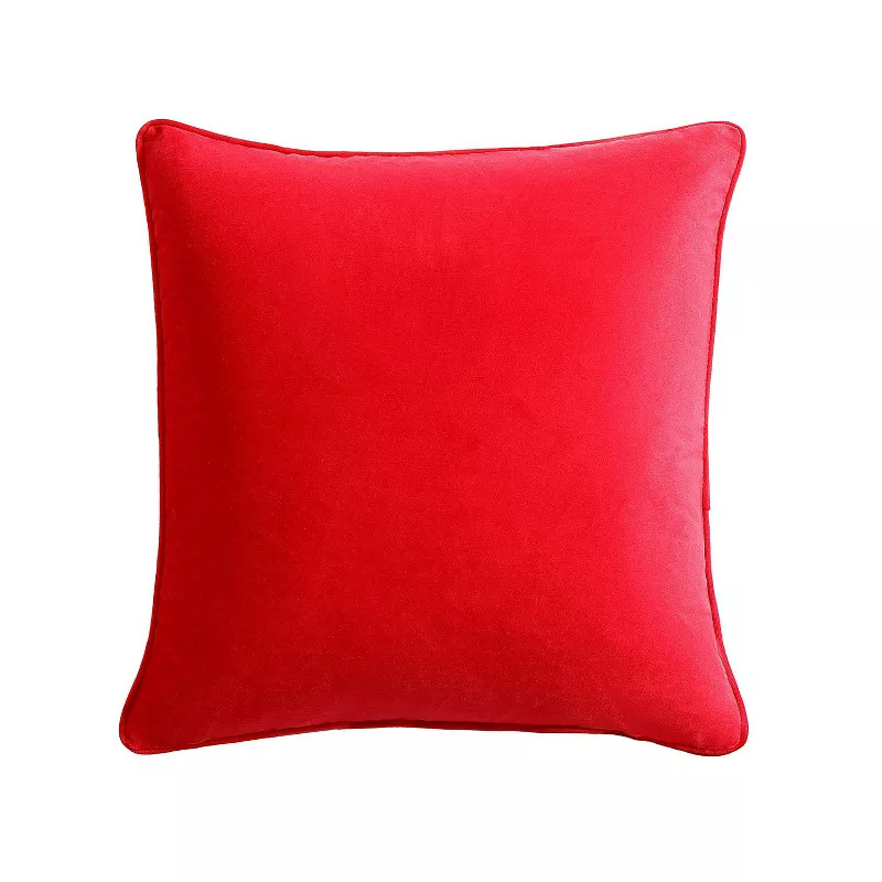 PILLOW,  THROW,  18X18,  VELVET RED
