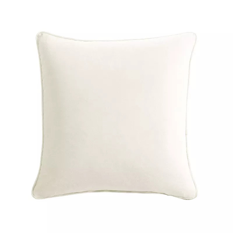PILLOW,  THROW,  18X18,  VELVET IVORY