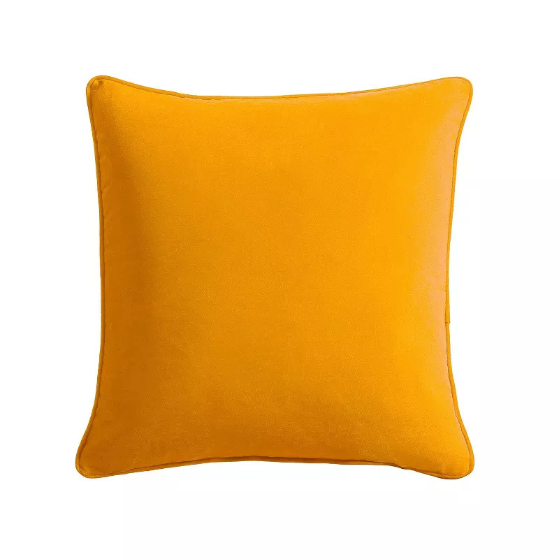 PILLOW,  THROW,  18X18,  VELVET OCHRE