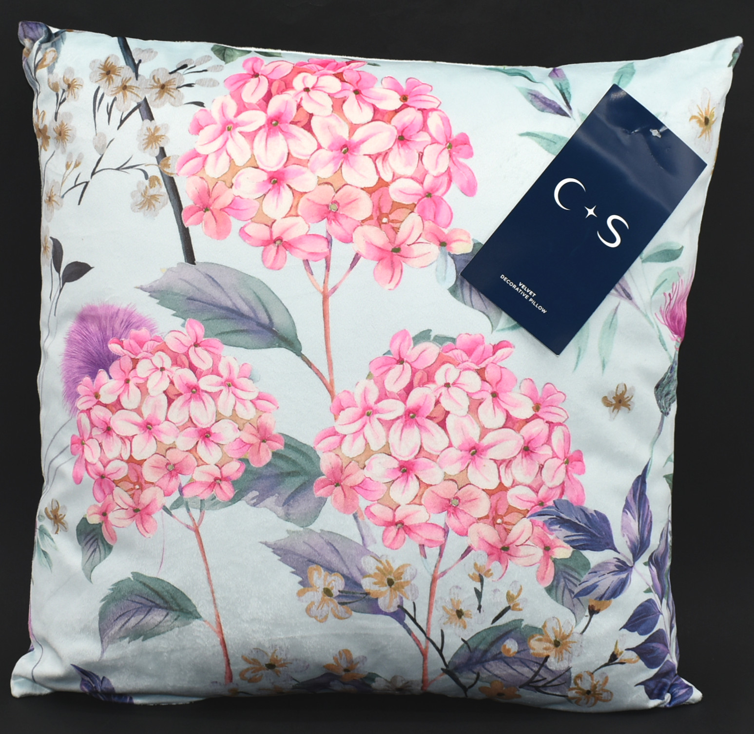 PILLOW,  THROW,  18X18,  HYDRA MULTI COLOR,  VELVET