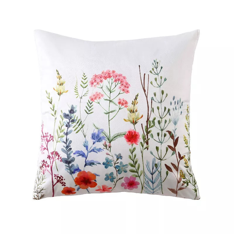 PILLOW,  THROW,  18X18,  ELENA MULTI COLOR,  VELVET