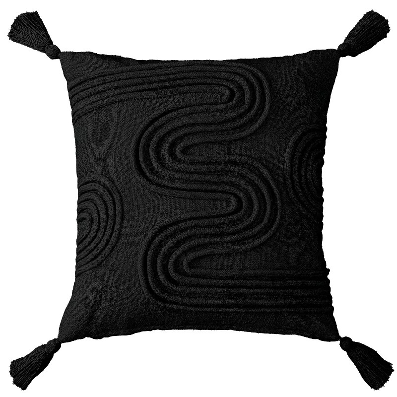 PILLOW,  THROW,  20X20,  LYRA BLACK