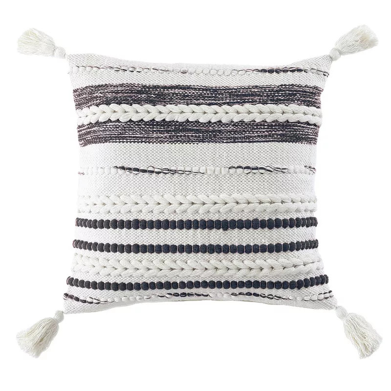 PILLOW,  THROW,  18X18,  COSMO CHARCOAL