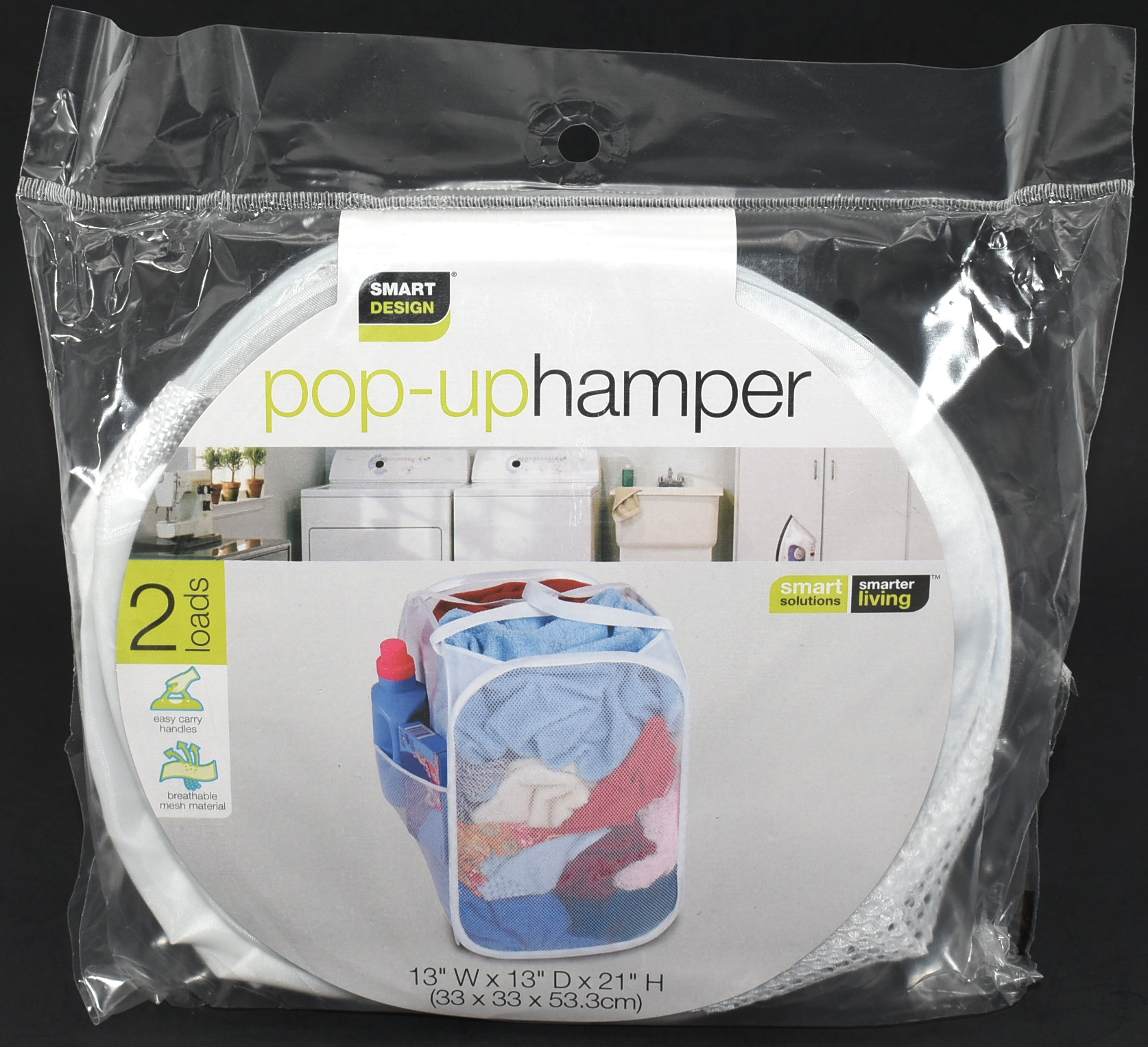 HAMPER POP UP ASSORTED COLORS 13X13X21