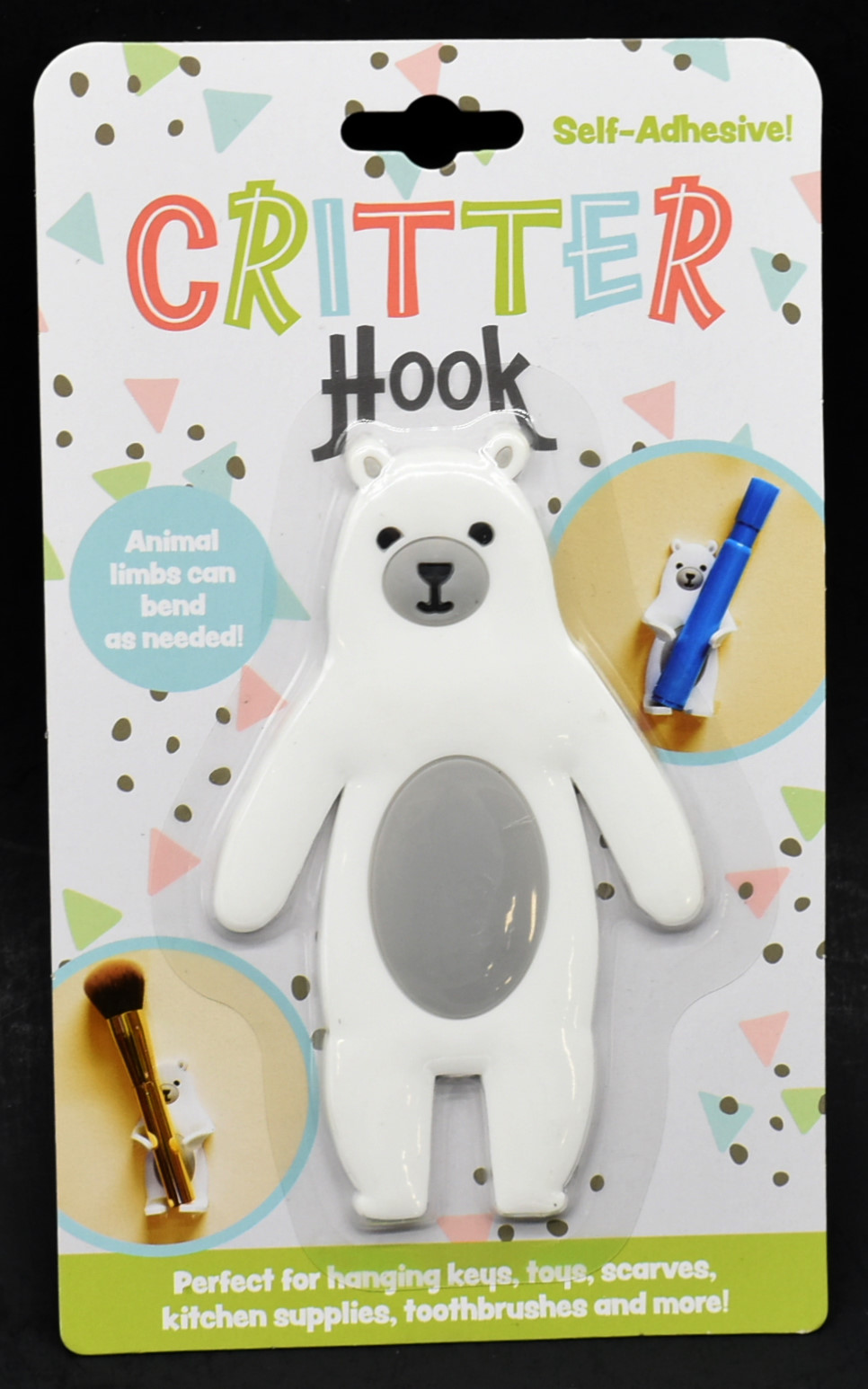 HOOK,  WALL,  BEAR,  BENDABLE REUSABLE,  NO ONLINE SALES