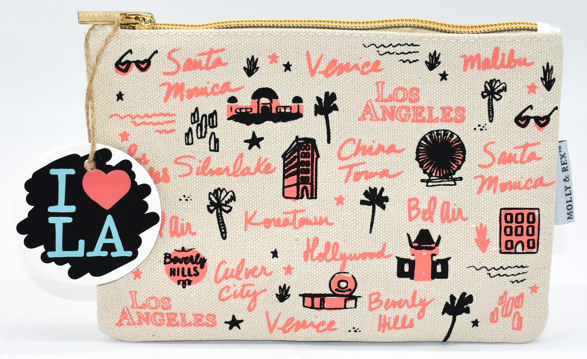 ZIPPERED POUCH,  PENCIL CASE,  CA NEIGHBORHOODS, 