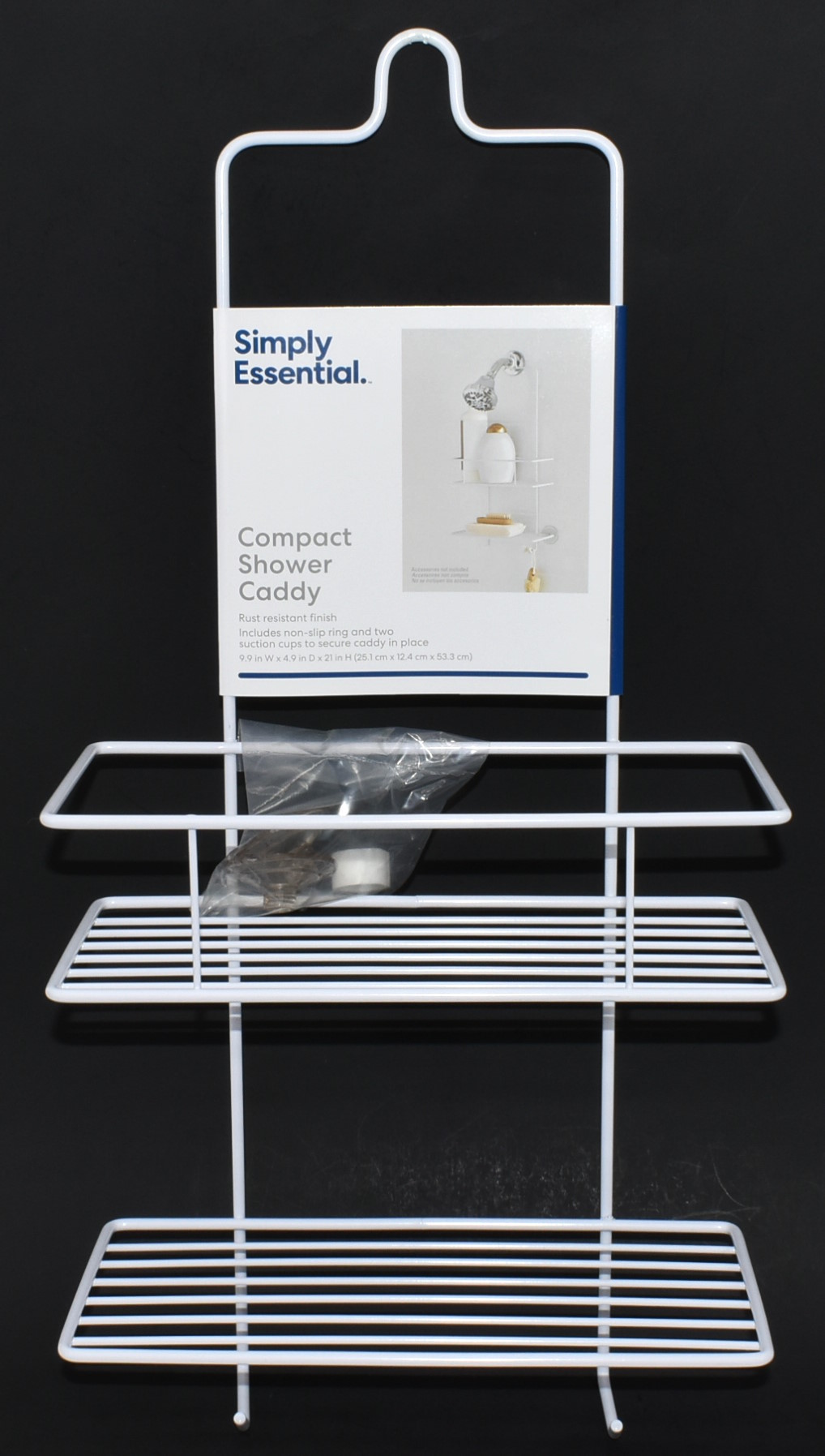 SHOWER CADDY, 2 TIER, WHITE