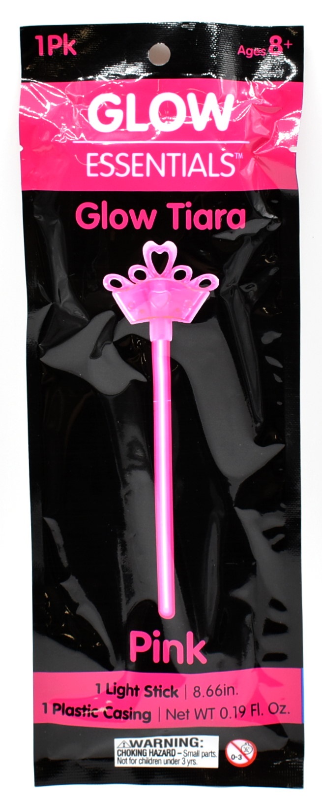 GLOW STICK,  WAND,  PINK DESIGN 1 PK