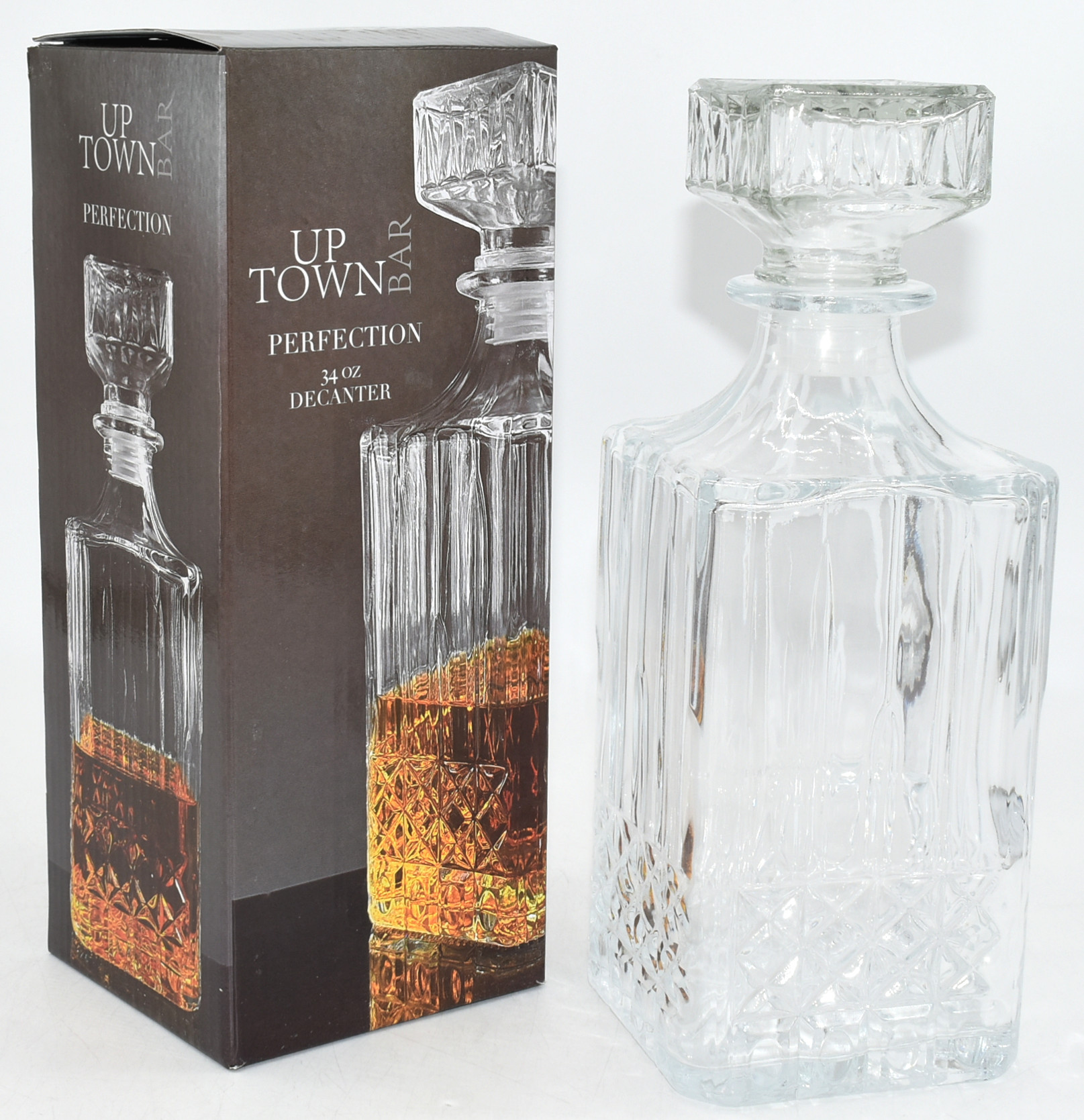 DECANTER, 34OZ, PERFECTION, GLASS UPTOWN BAR