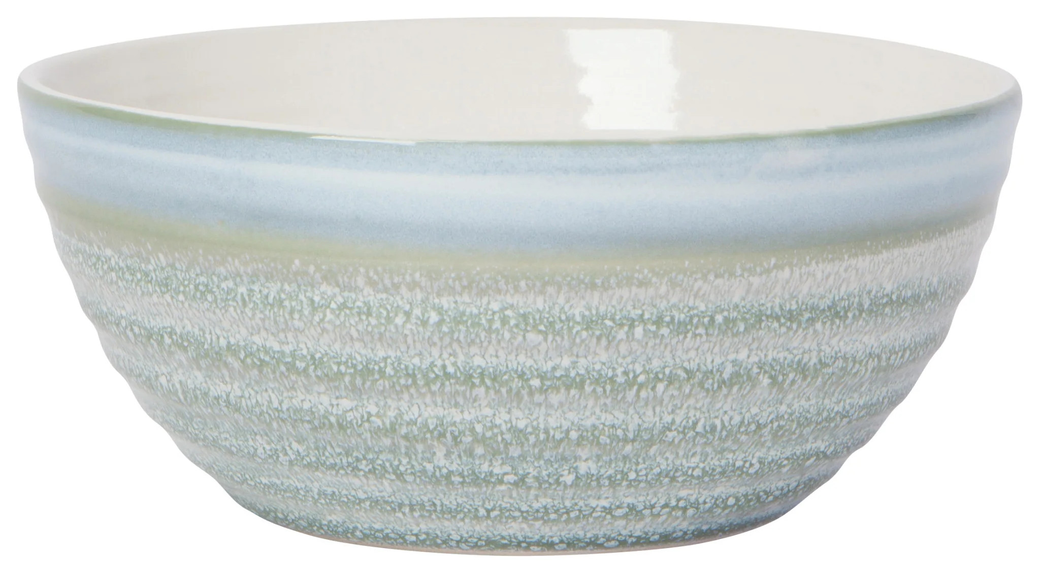 BOWL,  6 IN,  CERAMIC,  SAGE,  STRIPE