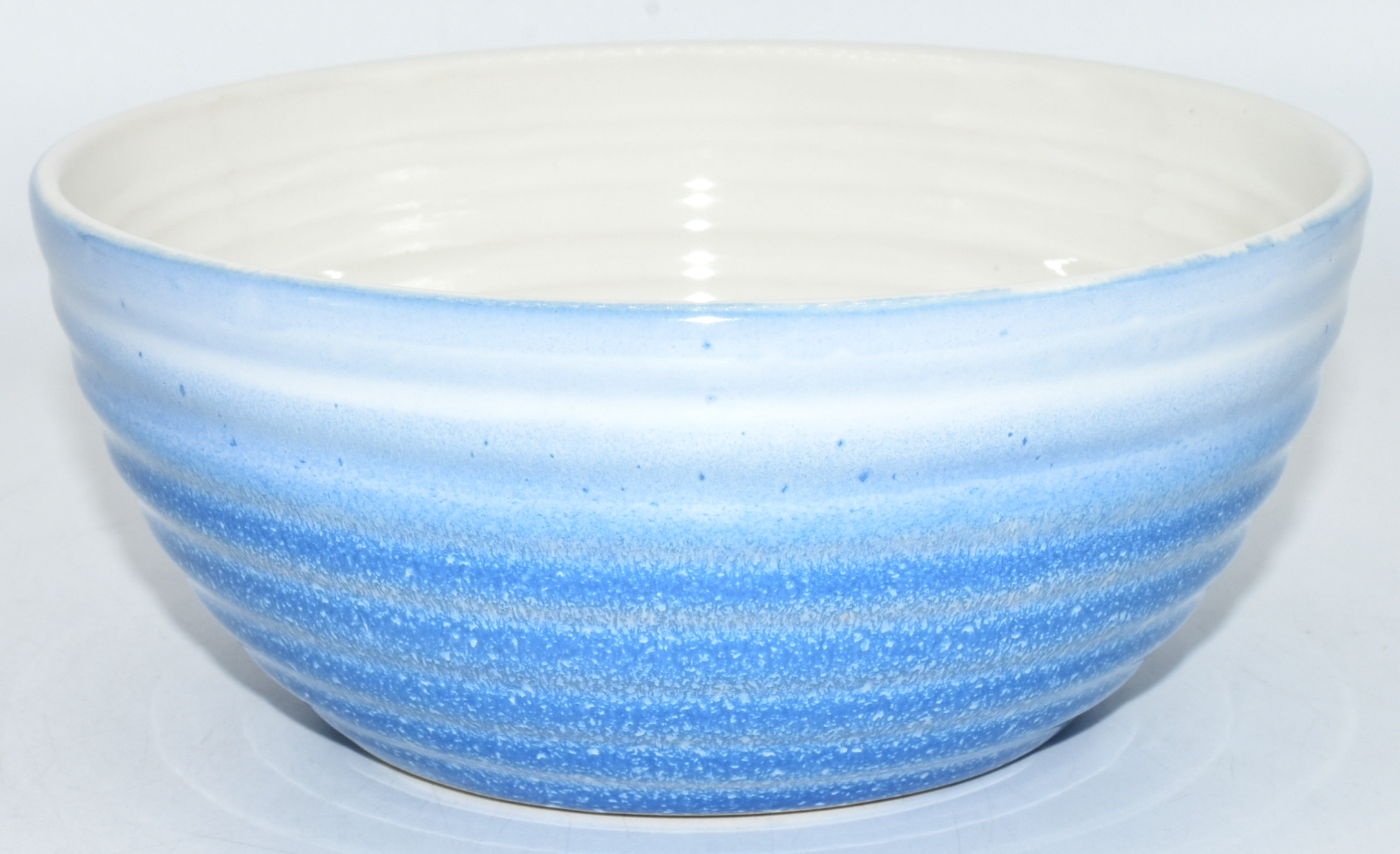 BOWL,  6 IN,  CERAMIC,  AZURE,  STRIPE
