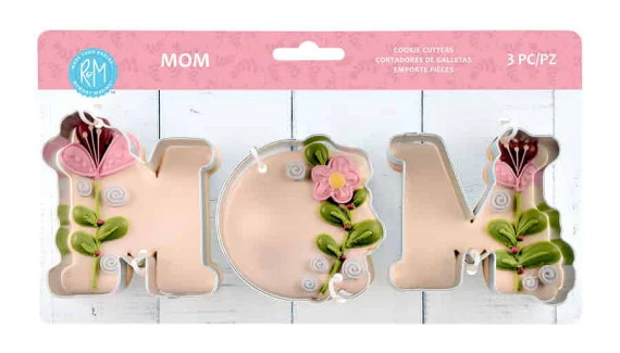 COOKIE CUTTER,  MOM,  3PC,  PINK