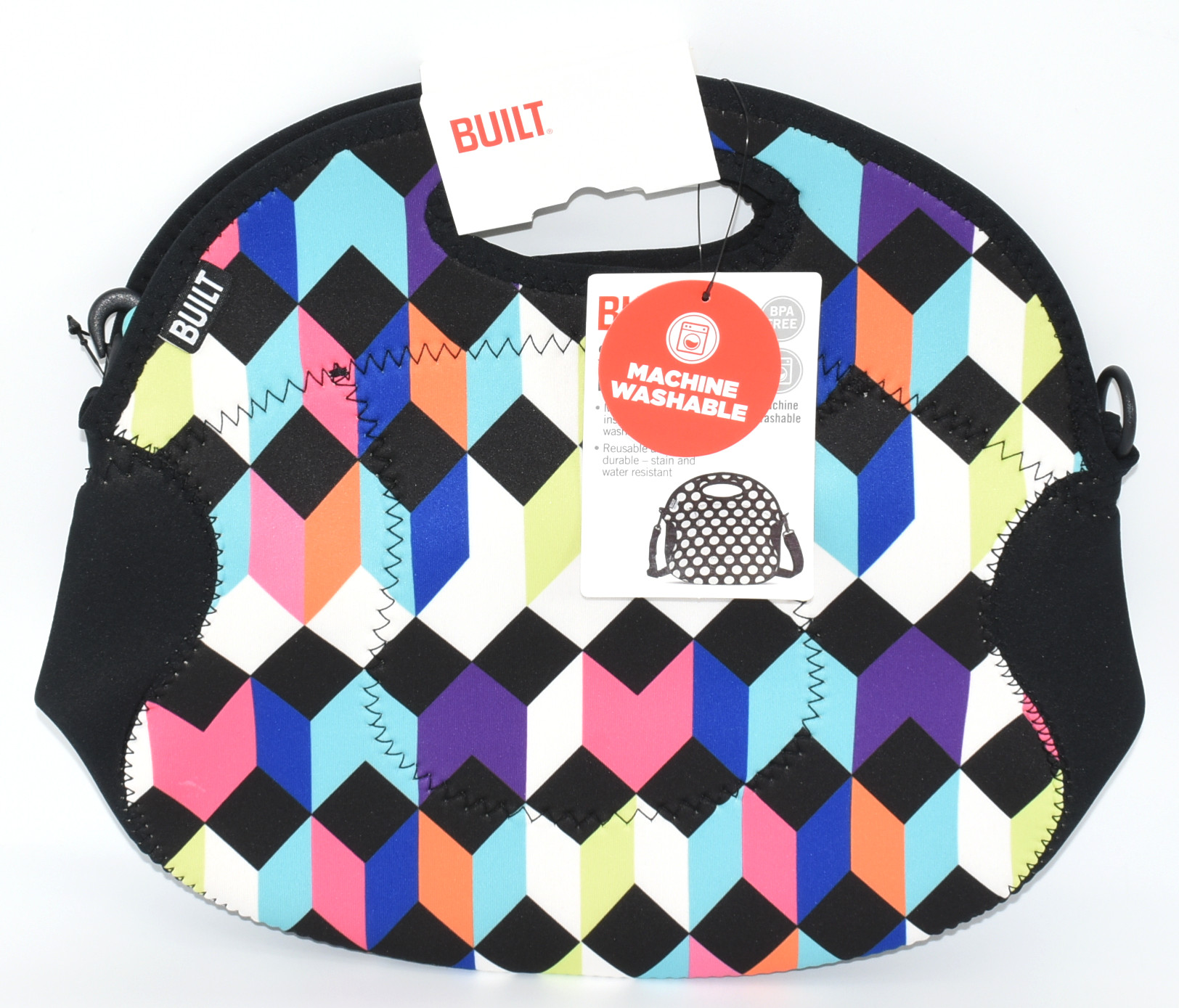 LUNCH BAG NEOPRENE GEOMETRIC BUILT