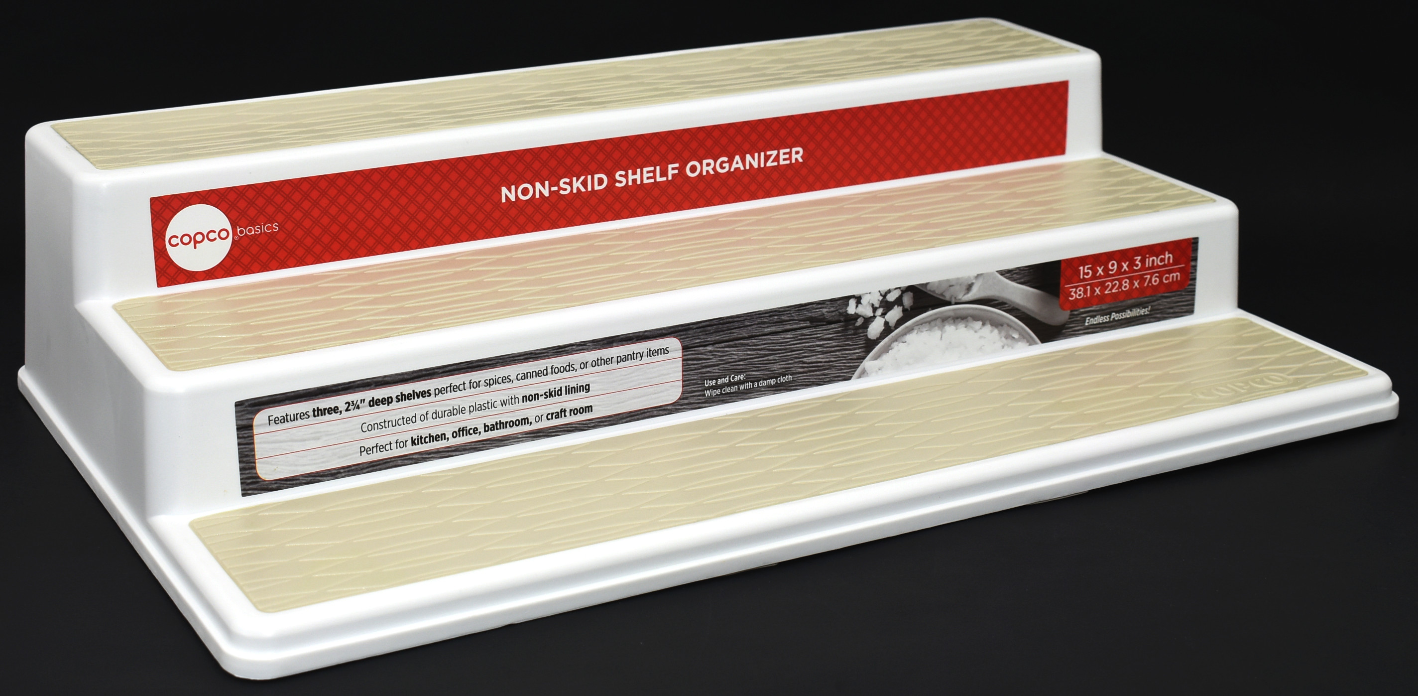CABINET ORGANZIER 3 TIER CREAM COPCO 15X9X3.4