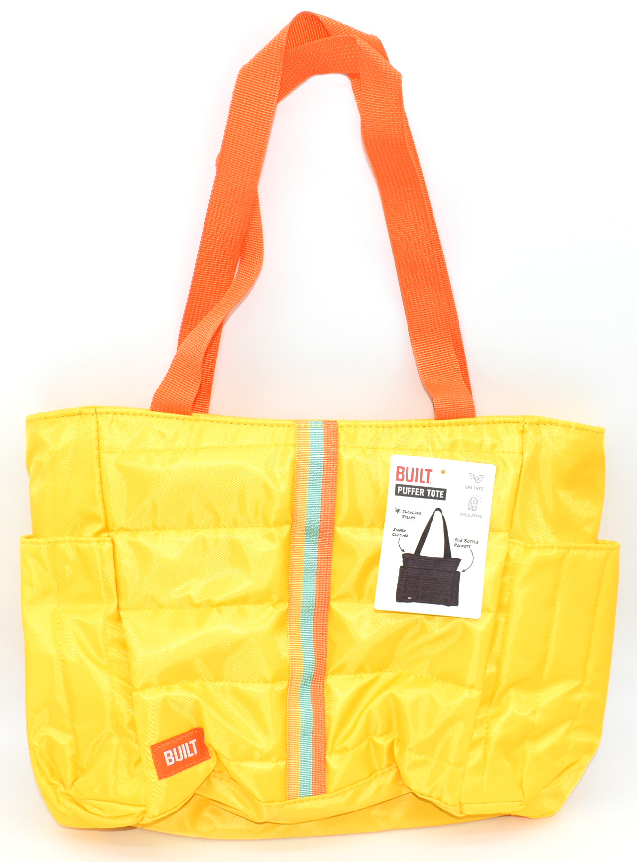 LUNCH TOTE PUFFER YELLOW BUILT 12.6X4.3X19.7